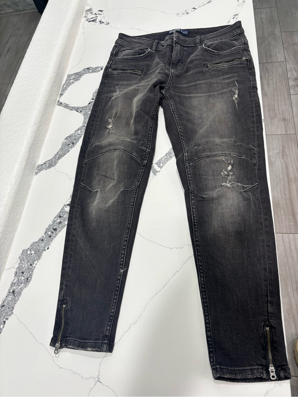 Zara Basic Black Denim Jeans - Dark Gray Wash